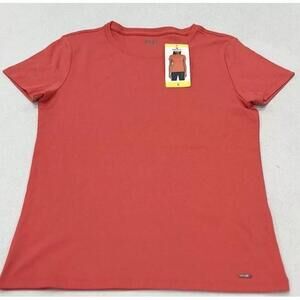 DKNY Women's Cotton Crew Neck Short Sleeve T-Shirt, Coral, Size Small AA9